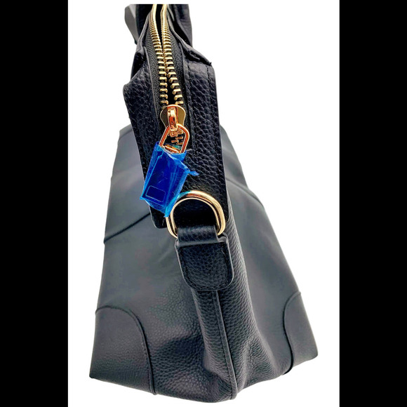 Pom Pom London Leather Weekend Bag with Multi-Straps Black - Picture 3 of 4